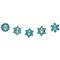 10ct. Blue & White Snowflake Clear Christmas Lights